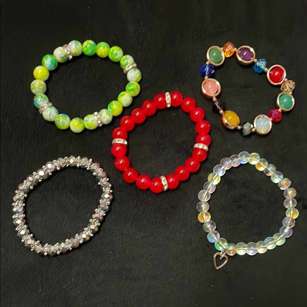 Colorful Beaded Bracelets Set